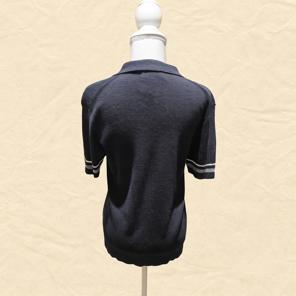 Banana Republic M Linen Sweater Polo Minimalist Preppy Quiet Luxury Classic - Picture 2 of 10